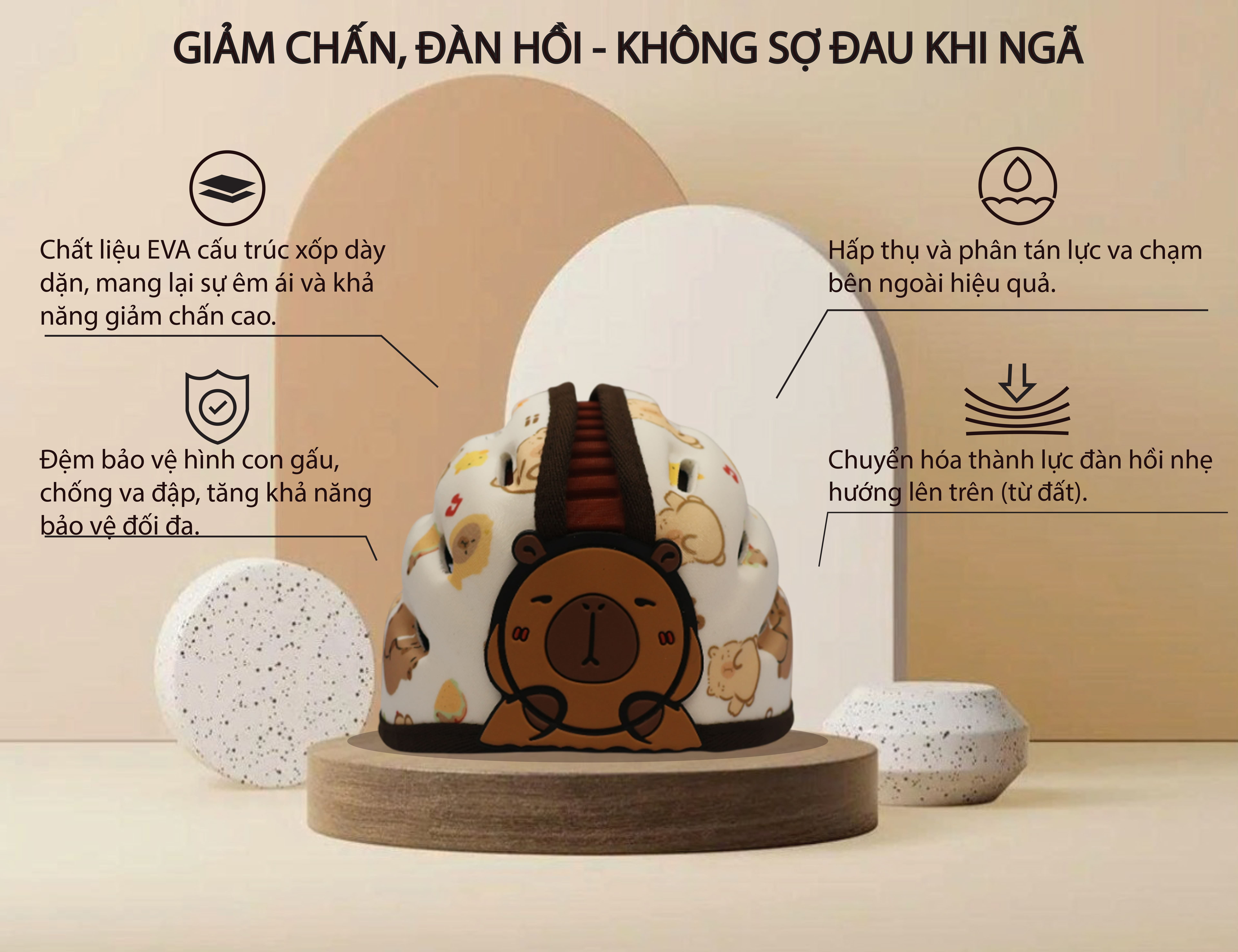 Mũ Capybara Họa Tiết